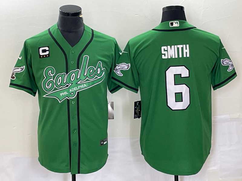 Men's Philadelphia Eagles #6 DeVonta Smith Green C Patch Cool Base Stitched Baseball Jersey,We sell and wholesale Men's Philadelphia Eagles #6 DeVonta Smith Green C Patch Cool Base Stitched Baseball Jersey on line form chian!